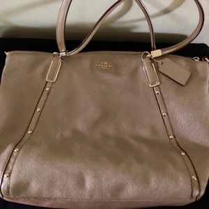 Coach metallic goldish tote